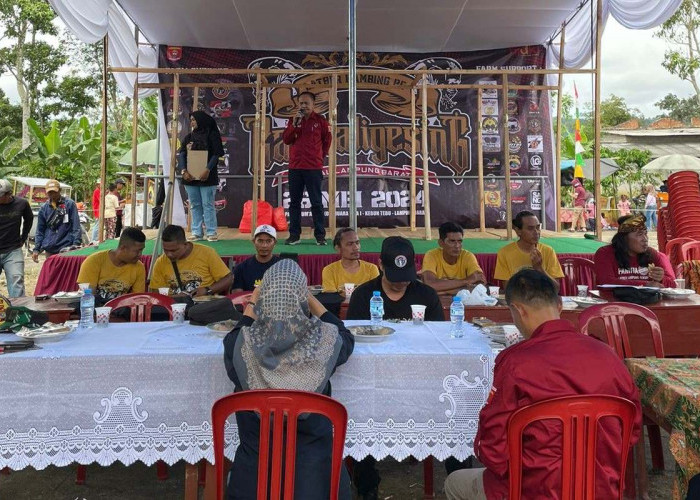 Peternak Kambing Antar Kabupaten Ikuti Latber Kambing PE Ras Kaligesing di Pekon Muara Jaya I