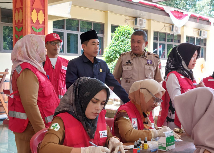 Disambut Gembira, PMI Lampung Barat Periksa Golongan Darah Ratusan Pramuka Penegak 