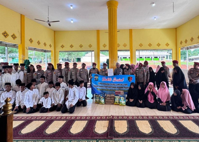 Hari Jadi Reserse Polri Ke-78, Satreskrim Polres Lampura Gelar Baksos di Ponpes Al Hiro