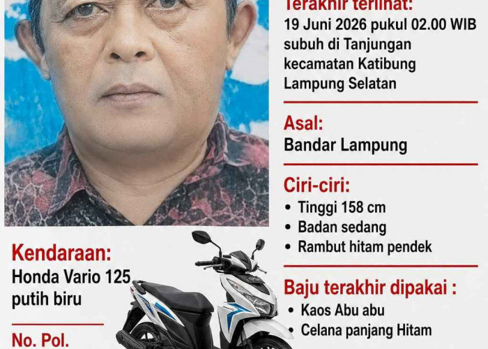 PNS Bandar Lampung Dilaporkan Hilang, Keluarga Minta Bantuan Masyarakat
