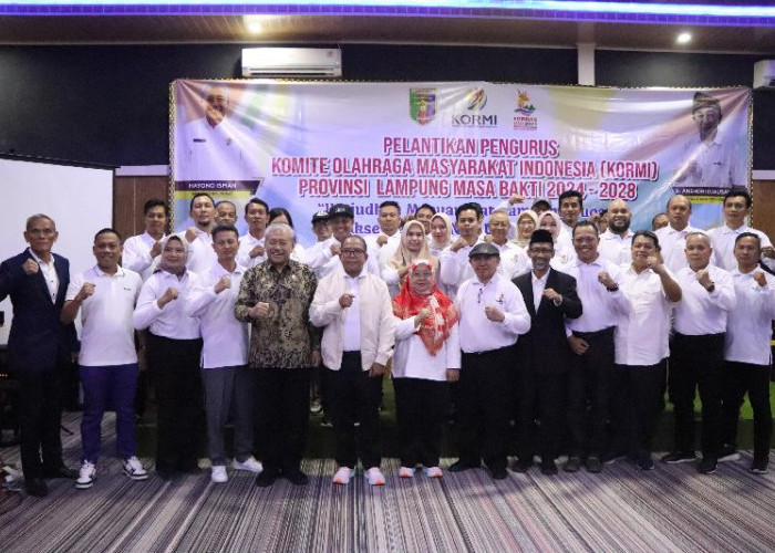 Pj Gubernur Samsudin Hadiri Pelantikan Pengurus KORMI, Dorong Lampung Siap Jadi Tuan Rumah FORNAS 2027