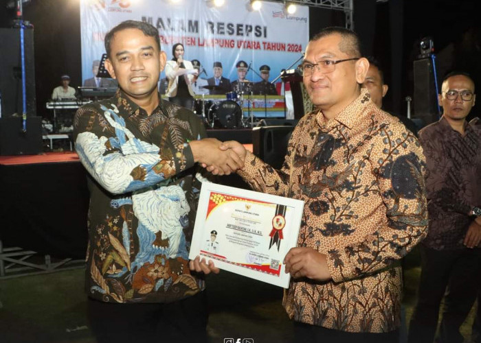 Kapolres Lampung Utara Terima Penghargaan di Hari Bhayangkara Ke-78