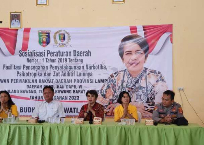 Anggota Komisi V DPRD Lampung Budhi Condrowati Gelar Sosialisasi Perda