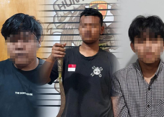 Tim Patroli Gabungan Polresta Bandar Lampung Amankan 3 Remaja Berikut Sebilah Sajam