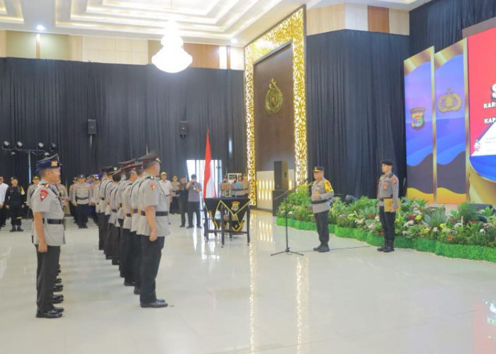 Kapolda Lampung Pimpin Sertijab Pejabat Utama Polda dan 3 Kapolres 