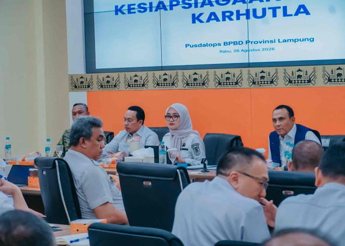 Karhutla Lampung Jadi Perhatian, Wagub Jihan Minta Sumber Air dan Peralatan Dipetakan