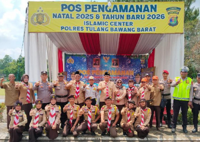 Taufiqullah Pimpin Karya Bakti Pramuka, Tinjau Pospam Nataru di Lampung