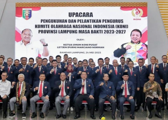 Arinal Resmi Dilantik Sebagai Ketua Umum KONI Lampung Masa Bakti 2023-2027