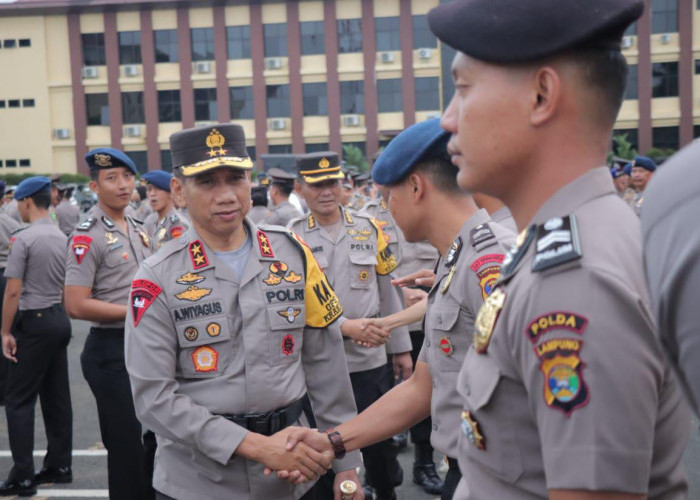 283 Personel Polda Lampung Mendapat Kenaikan Pangkat, Ini Pesan Kapolda 