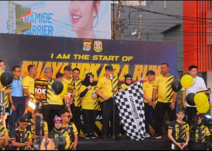 Semarak Bhayangkara Run 2025, Ribuan Peserta Tumpah Ruah di Bandar Lampung