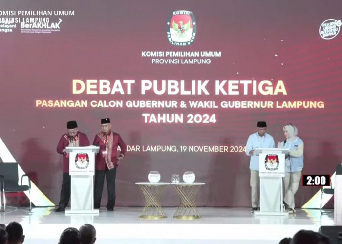 Arinal-Sutono dan Mirza-Jihan Soroti Pendidikan di Debat Pamungkas Pilgub Lampung