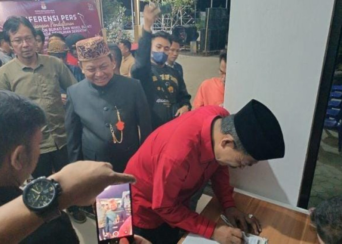 Dapat Rekomendasi PDIP, Dawam-Ketut Langsung Mendaftar ke KPU Lampung Timur 