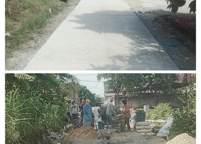 Serap Anggaran Dana Desa Tahun 2025  Pemdes Marga Agung Bangun Rabat Beton Ratusan Meter 