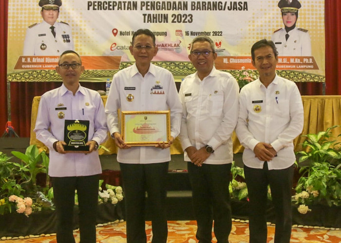 Pemkab Pringsewu Raih Penghargaan Transaksi Nilai Terbesar Kedua Belanja e-Katalog Lokal se-Provinsi Lampung