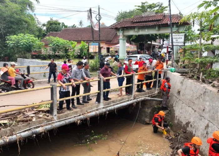 Bupati Lampung Selatan Tinjau Dampak Banjir di Hajimena