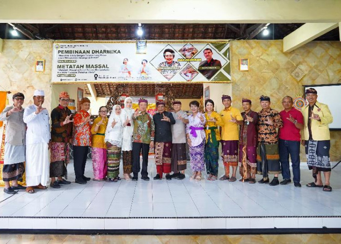 Sekdaprov Lampung Buka Pembinaan Dharmika dan Metatah Massal untuk Perkuat Moral dan Budaya