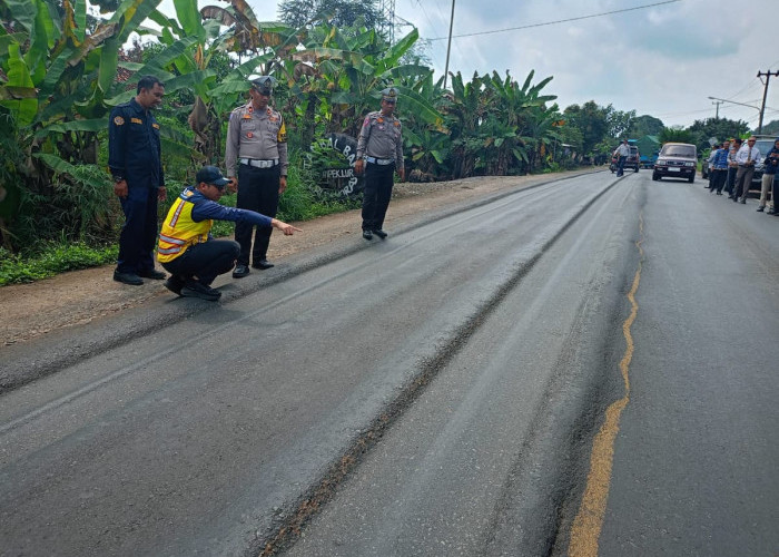 Polres Lampung Utara Bersama BPJN Lampung Survey, Jalan Rusak
