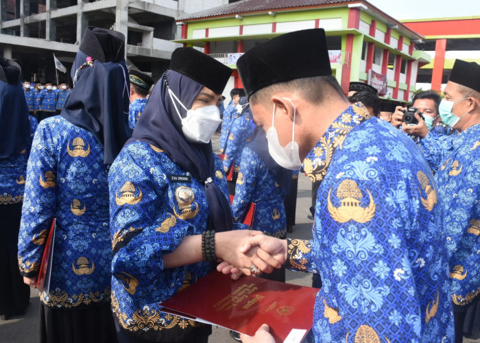 366 PNS Pemkot Bandar Lampung Terima Penghargaan Satya Lencana Karya Satya 