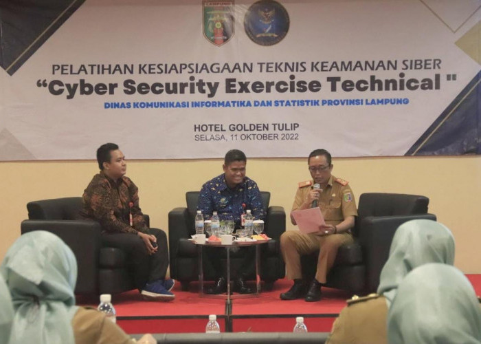 Kadis Kominfotik Lampung Buka Pelatihan Teknis Cyber Security Exercise Technical