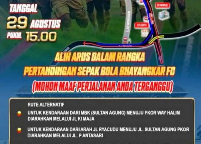 Launching Bhayangkara Lampung Digelar, Polisi Alihkan Arus di Way Halim
