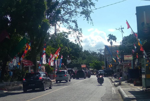Kelurahan Gedongain Mulai Pasang Umbul-umbul
