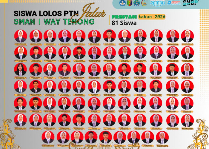 81 Siswa SMAN 1 Waytenong Lolos PTN Jalur Prestasi 2026, Bukti Konsistensi Sekolah Unggul