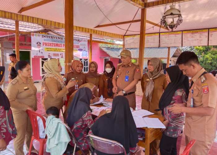 Camat dan Kepala Puskesmas Pagar Dewa Monitor Kegiatan Intervensi Pencegahan Stunting 