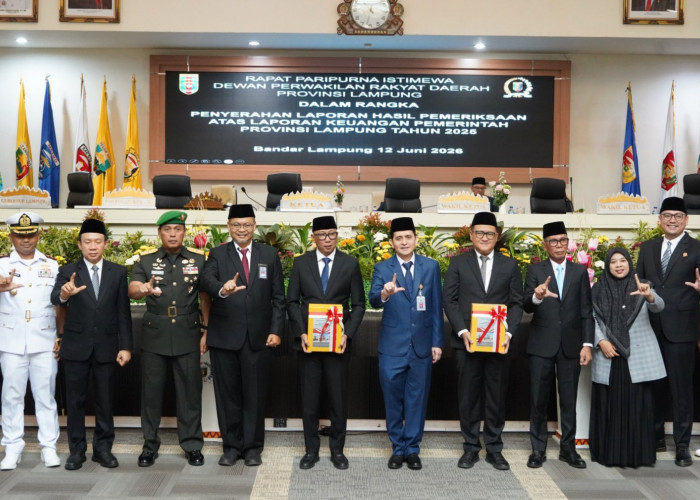 Lampung Raih Opini WTP ke-12 Berturut-turut, BPK Apresiasi Tata Kelola Keuangan Daerah