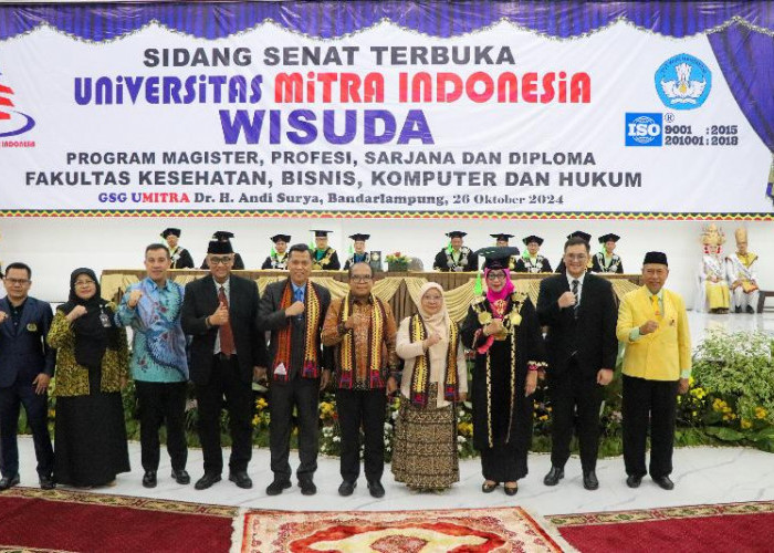 Pj Gubernur Lampung Hadiri Wisuda Umitra, Ajak Lulusan Kembangkan Potensi Daerah