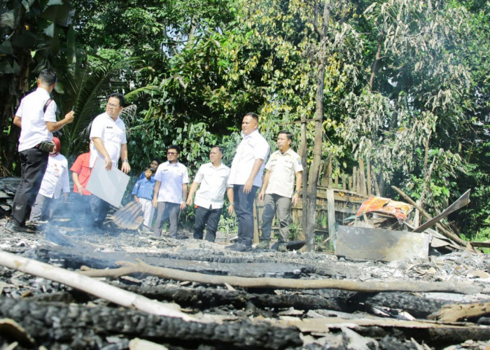Bupati Lampung Selatan Nanang Ermanto Salurkan Bantuan ke Korban Kebakaran di Natar