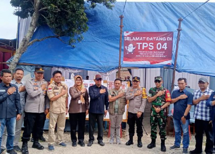 Kapolres, Dandim, KPU dan Bawaslu Pantau Langsung PSU TPS 04 Giham Sukamaju
