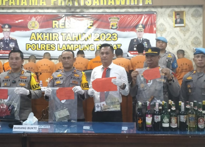 Kapolres Lampung Barat Ekspose Pencapaian Kinerja Selama Tahun 2023