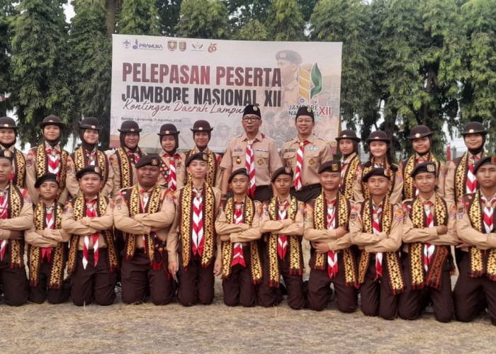 598 Pramuka Lampung Dilepas ke Jamnas XII 2026, Gubernur Mirza Titip Nama Baik Daerah