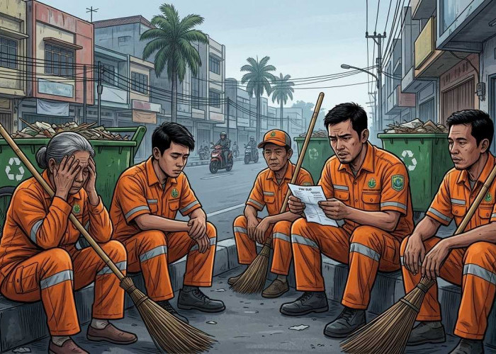 Gaji Petugas Kebersihan Lampung Utara Dipotong, THR Nihil