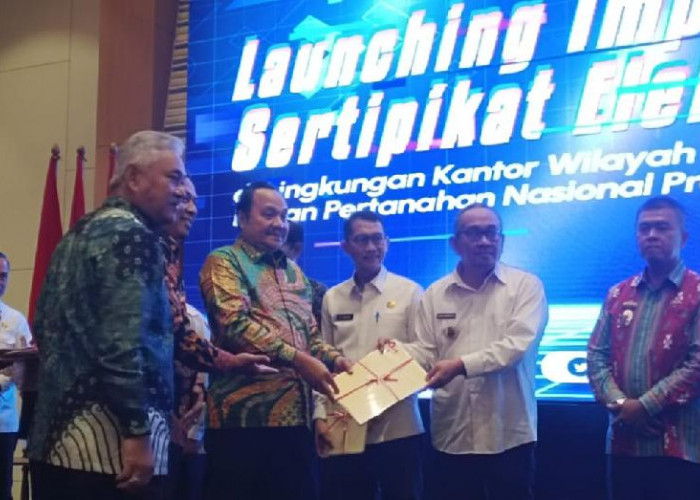 Kepala Kanwil BPN Lampung Lounching Implementasi Sertipikat Elektronik