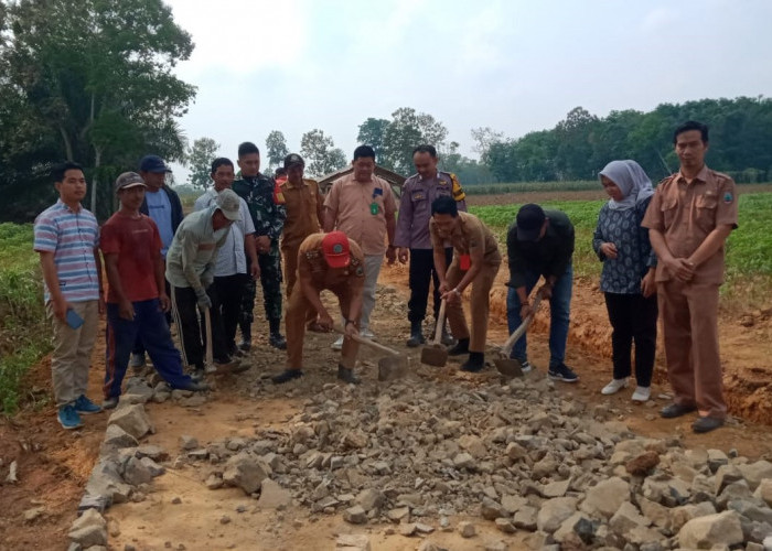 Mudahkan Petani, Pemdes Purwotani Lakukan Pengerasan Jalan Sabese Ratusan Meter 
