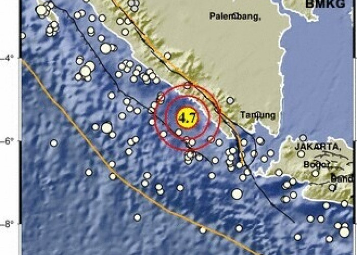 Gempa Magnitudo 4,7 Guncang Pesisir Barat, BPBD Imbau Warga Tetap Tenang