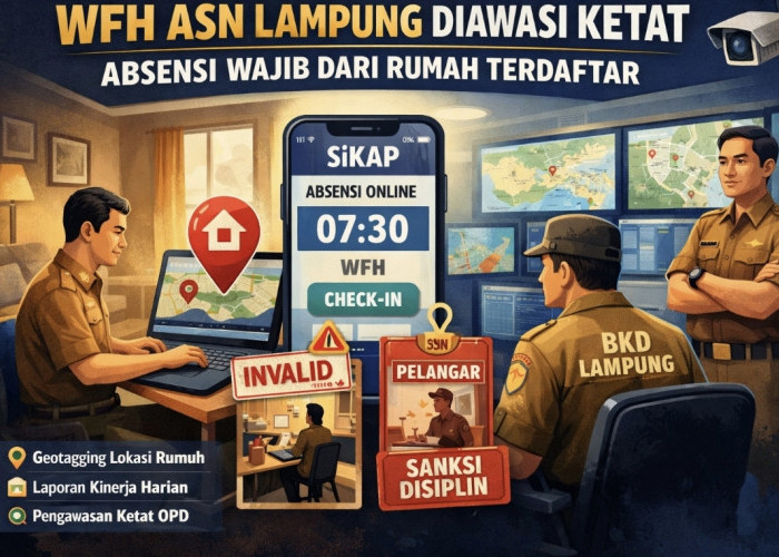 Pemprov Lampung Kunci Absensi ASN WFH dengan Sistem Geotagging