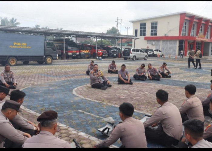 Kapolres Lampung Selatan Cek Latihan Dalmas, Persiapkan Pengamanan Pilkada