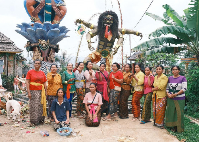 Umat Hindu Bali Darma Kerti Pekon Sri Menanti Tampilkan Ogoh-Ogoh pada Perayaan Nyepi