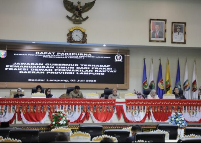 Paripurna : Pemprov Lampung Sampaikan Jawaban atas Pandangan Umum DPRD 