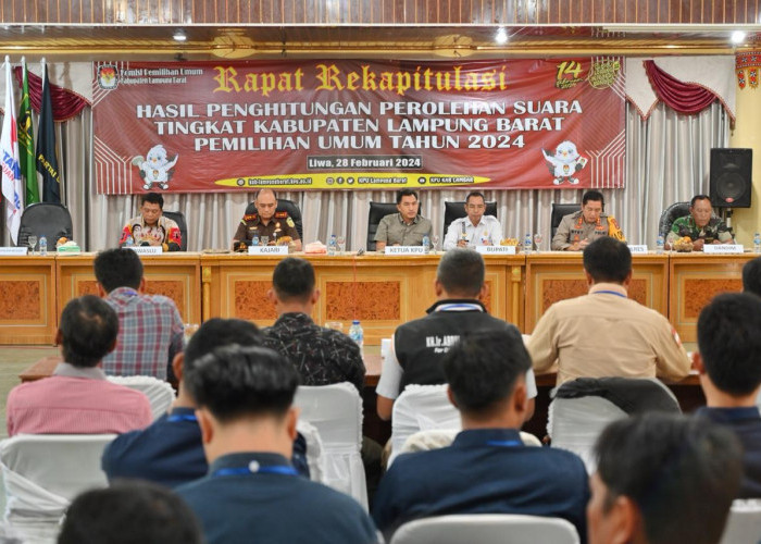 KPU Lampung Barat Mulai Laksanakan Rapat Pleno Terbuka