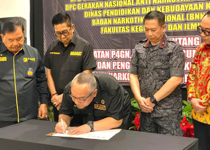 Melalui MOU dan PKS, GRANAT, Pemkab Way Kanan, BNN Lampung dan UNILA Percepat P4GN Pertama di Indonesia