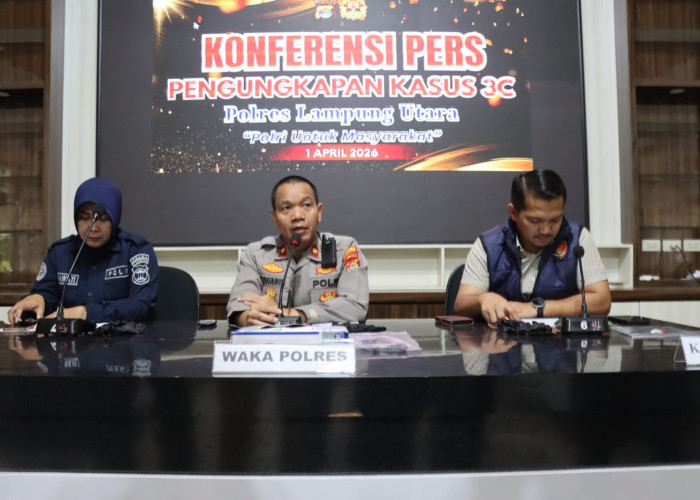 Polres Lampung Utara Ringkus Komplotan Curanmor dan Pembobol Rumah, 5 Pelaku Diamankan