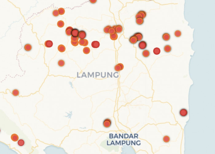 BMKG Catat 187 Hotspot di Lampung, Wilayah Utara dan Timur Terbanyak