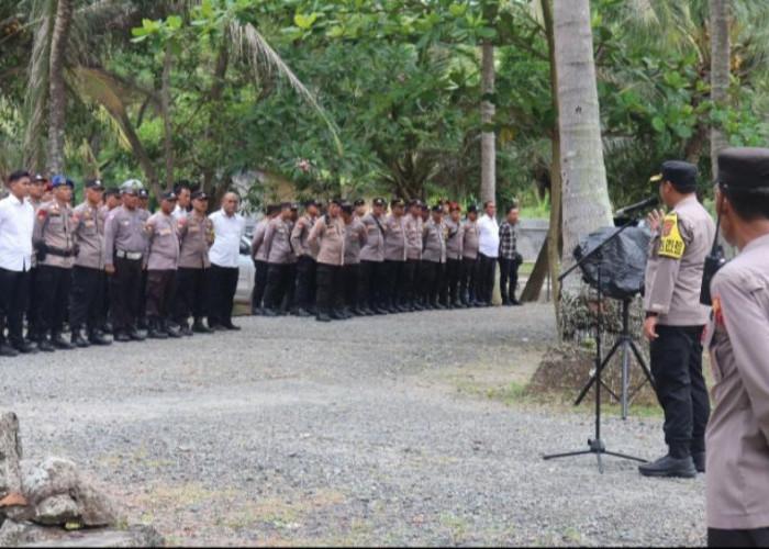 Polres Lamsel Lakukan Pengamanan Rapat Pleno KPUD Pilkada Serentak 