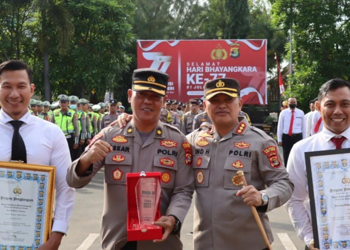 Agenda HUT Bhayangkara Ke-77, Polresta Bandar Lampung Raih 3 Penghargaan 