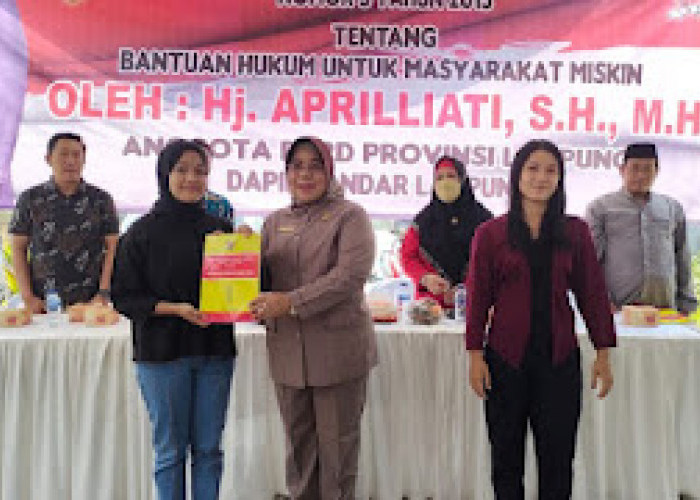 DPRD Lampung Aprilliati Gelar Sosialisasi Perda Bantuan Hukum