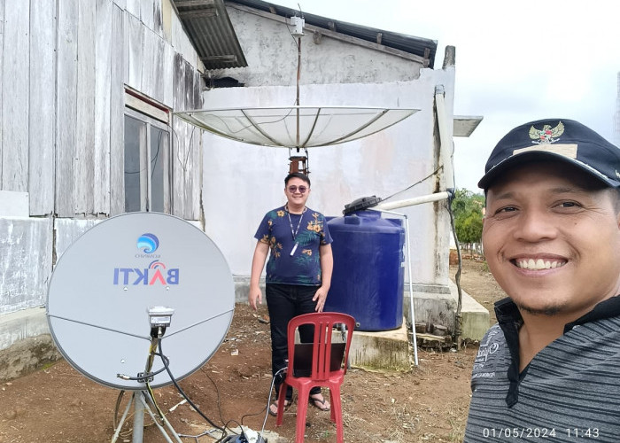 Akhirnya Satelit BAKTI di Pekon Sri Menanti Diaktifkan