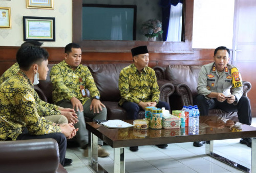 Kapolres Lampura Terima Kunjungan Silaturahmi dan Audiensi Ketua KPU Lampura